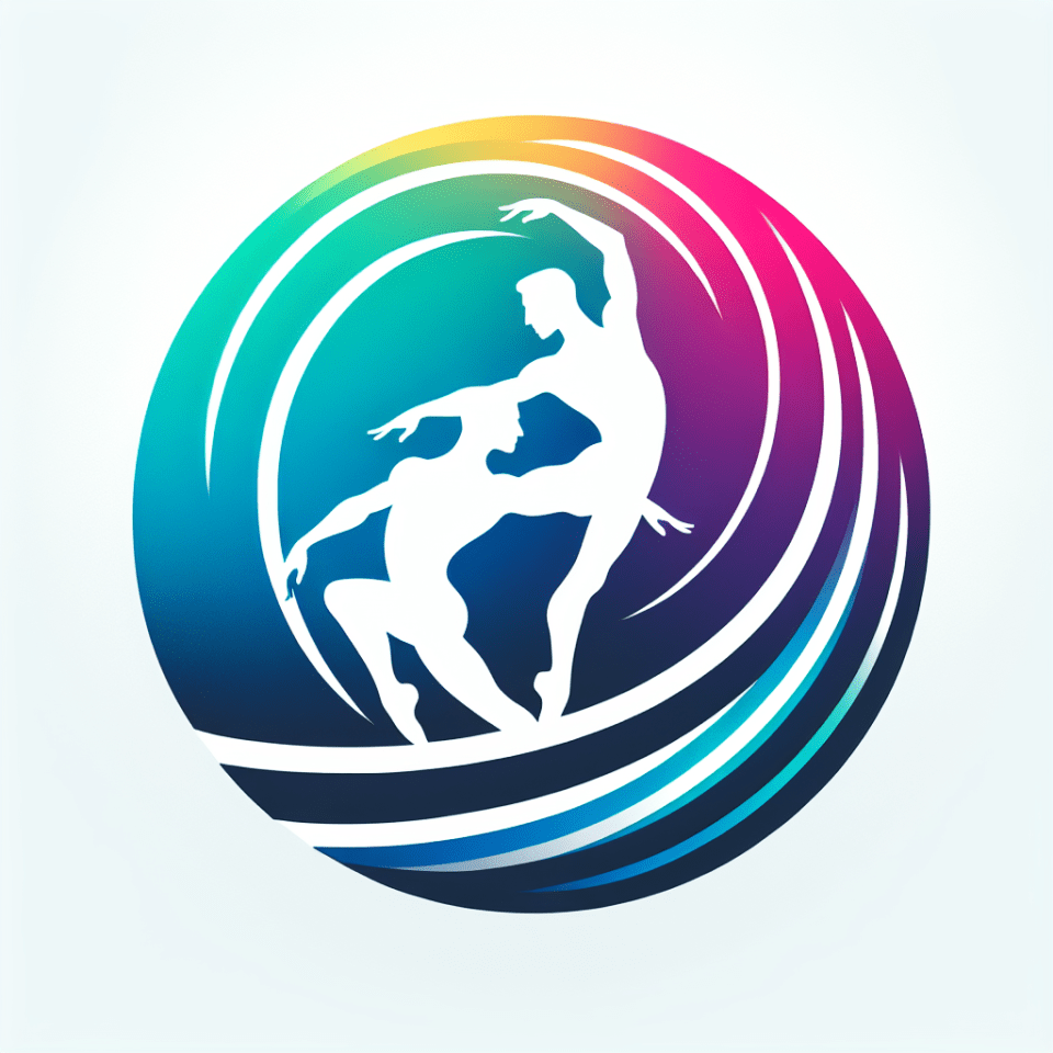 Ein Logo für die Website „Alexander Teutscher“, Eleganz Tanz Bewegungskunst Workshops und Masterclass  Unterrichts und der Perfektion im Tanz. Fließende Linien Männertanz Elemente, Anmut und Dynamik[die Silhouetten von Tänzern in Bewegung integrieren] [und eine harmonische Farbpalette, die Kreativität anregt]. Pas de deux